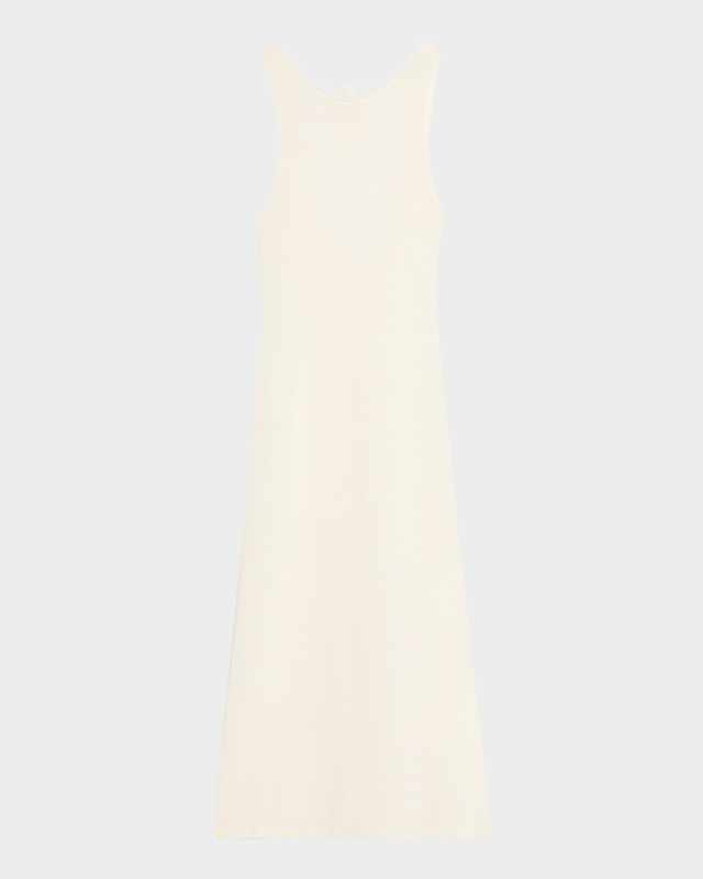 Linen Knit Scoop-Back Maxi Dress Coverup